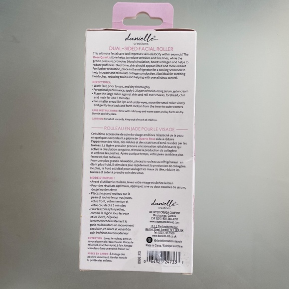 NWT - Danielle Creations Rose Quartz Facial Roller - Picture 2 of 2